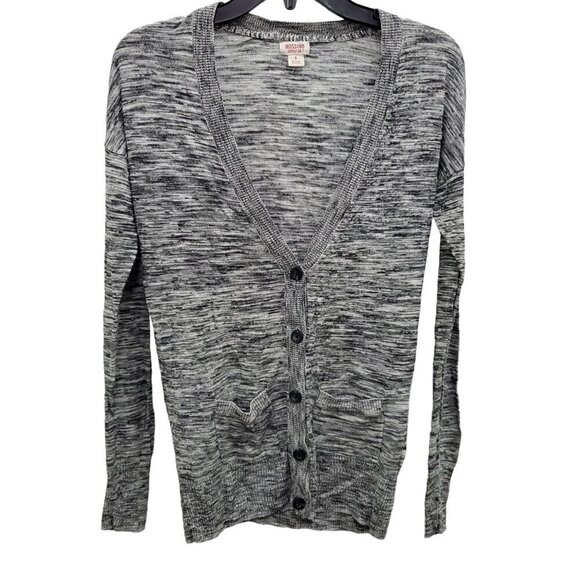 Mossimo Supply Co Women's Vintage Y2K Gray Spacedye LS Button Up Knit Cardigan S - Picture 1 of 6